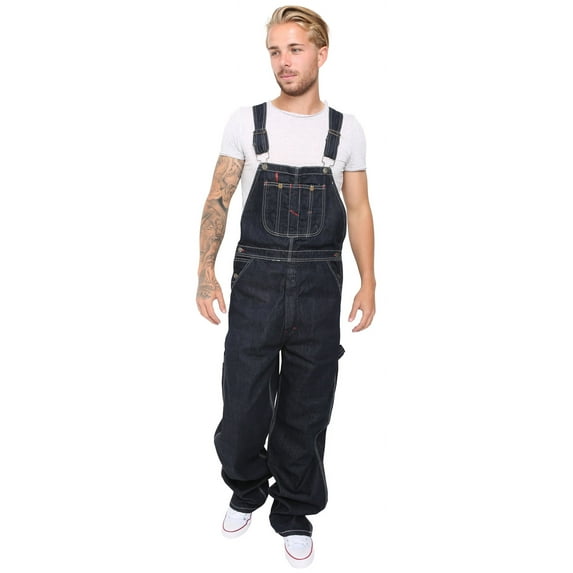 Men's Bib and Brace Overall Denim Dungarees Jeans Pro Heavy Duty Workwear Pants