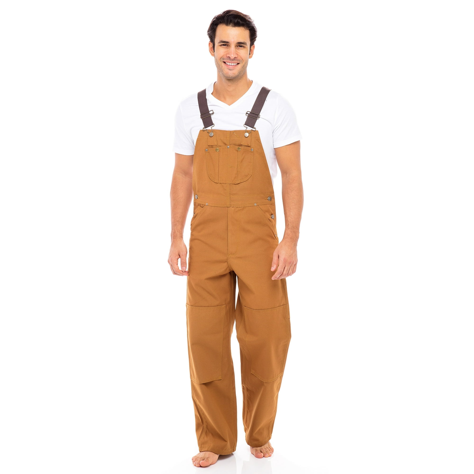 Men's Bib and Brace Overalls Pro Work Carpenter Trousers Heavy Duty ...