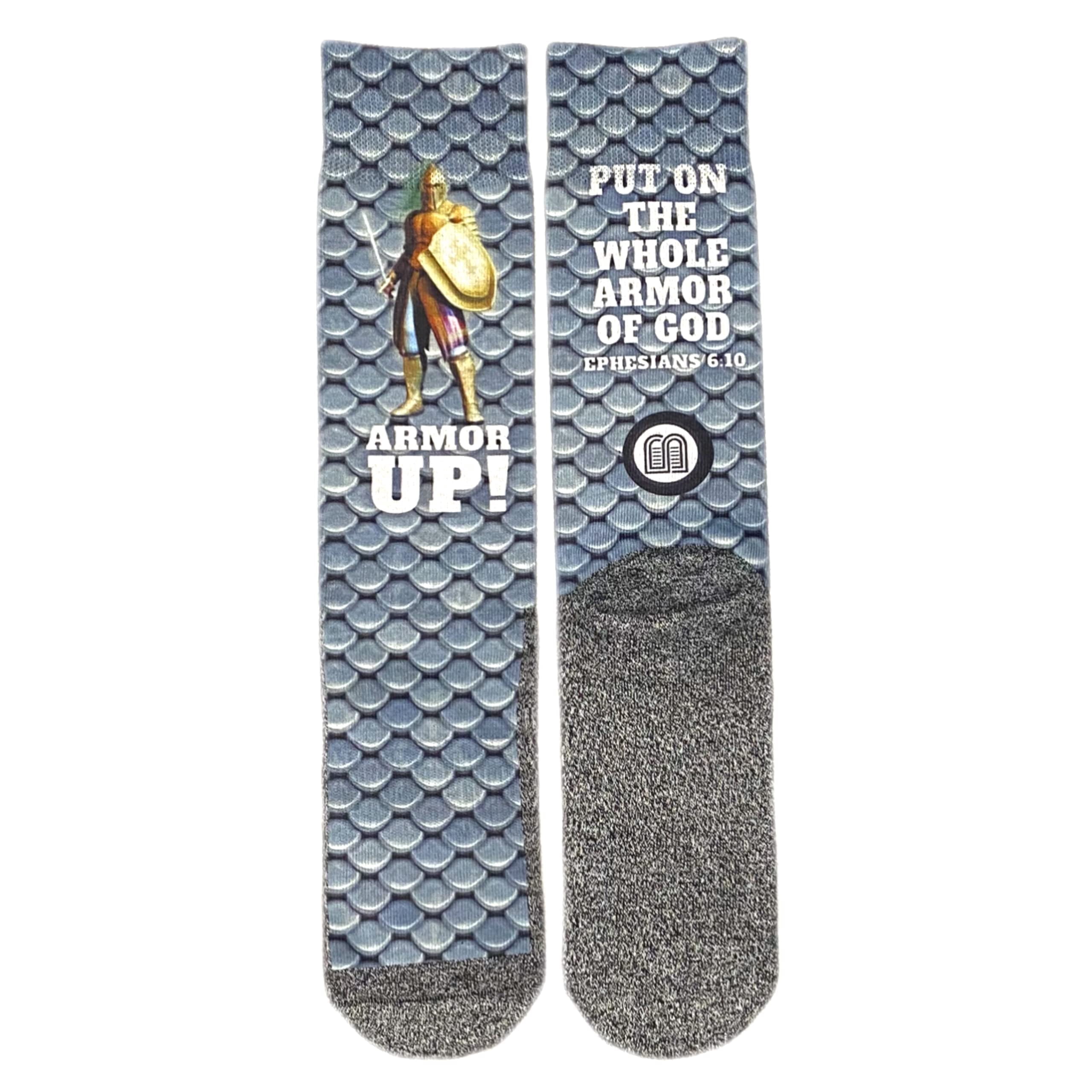 Scripture Socks Men's Bible Socks - Christian Crew Socks for Men with Scripture ...