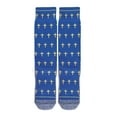 thumbnail image 1 of BibleSocks Blue and Gold Crosses Christian Faith Crew Socks for Men with Scripture - Christmas Gift, 1 of 8