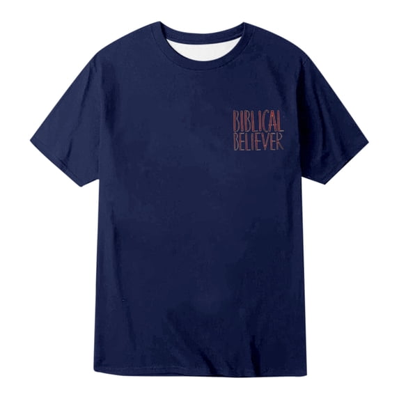 Men's Biblical Believer Christian T-Shirt Polyester & Spandex, Raglan Sleeves, for Working Out & Lounging