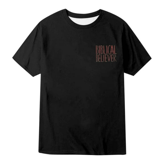 Men's Biblical Believer Christian T-Shirt Polyester & Spandex, Raglan Sleeves, for Working Out & Lounging
