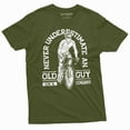 thumbnail image 1 of Men's Bicycle Bike T-shirt Old guy on bicycle Papa Dad Grandpa biking Tee Shirt Christmas Tee (XX-Large Military Green), 1 of 7