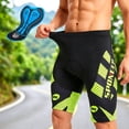 thumbnail image 1 of Cycling Padded Shorts Men Bike Shorts for Professional Training Daily Casual Cycling Green M, 1 of 9