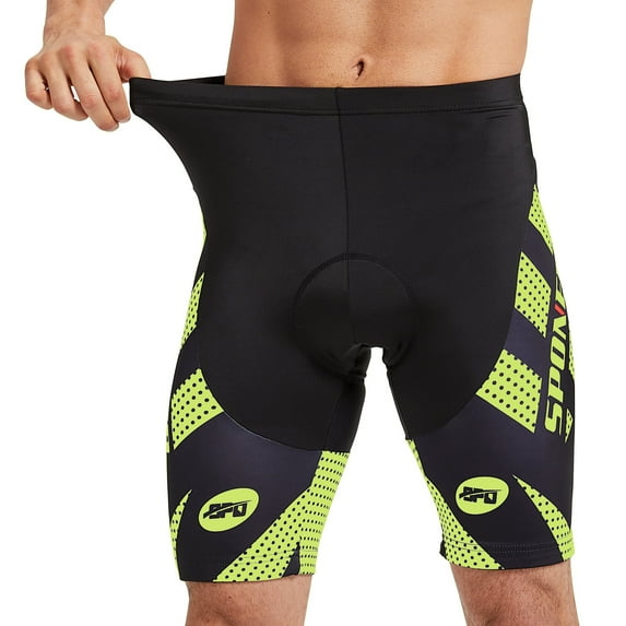 Men’s Bicycle Shorts Padded Cycling Bike Biking Pants Lightweight Mountain Cycle Bottom Green M