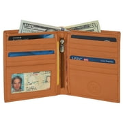 Men's Bifold Hipster Wallet with 13 Credit Card slots by Leatherboss