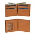 thumbnail image 1 of Men's Bifold Leather Hipster wallet with middle flap - 16 credit card slots, 1 of 8