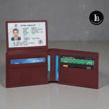 Men's Bifold Leather Wallet with a secret pocket