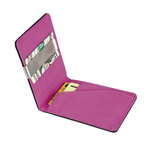 Imountek Unisex PU Leather Wallet RFID Blocking Slim Bifold Credit Card Holder, Red Liner