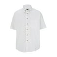 thumbnail image 1 of Men's Big And Tall Button Down Short Sleeve Poplin Shirt, WHITE, XLT, 1 of 1