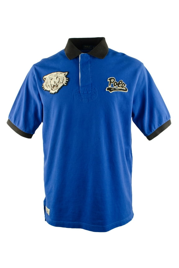 Men's Big And Tall Short Sleeve Sport Patch  Shirt-SS-LT