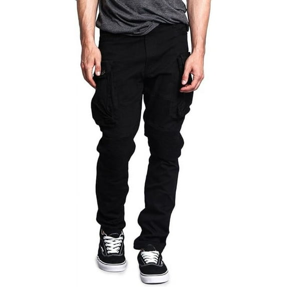 Men's Big Cargo Pocket Pants DL1065 - Black - 36/30 - G13E