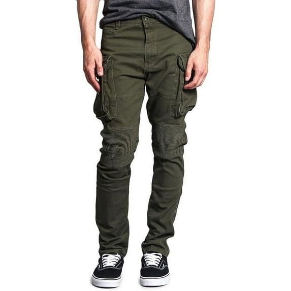 Men's Big Cargo Pocket Pants DL1065 - Olive - 34/30 - G13E
