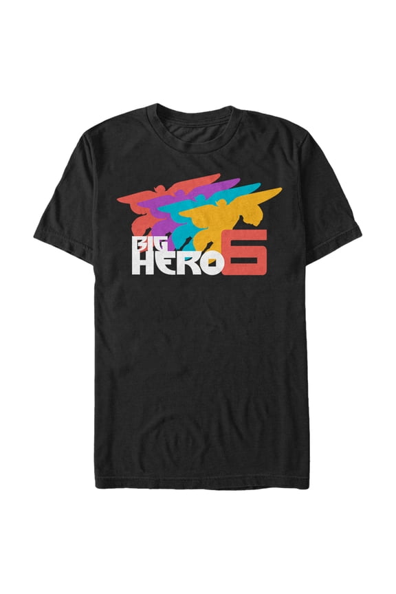 Men's Big Hero 6 Baymax Flight Graphic Tee Black Medium