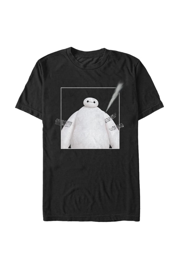 Men's Big Hero 6 Baymax Taped Graphic Tee Black Large