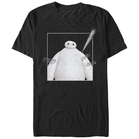 Men's Big Hero 6 Baymax Taped Graphic Tee Black Small