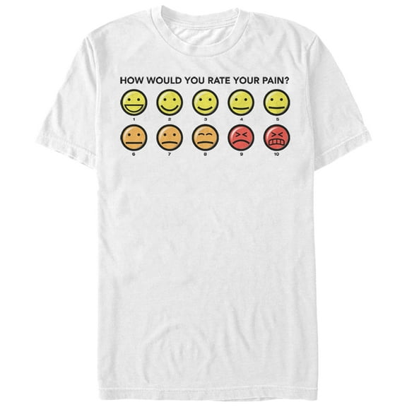 Men's Big Hero 6 Pain Rating Graphic Tee White Medium