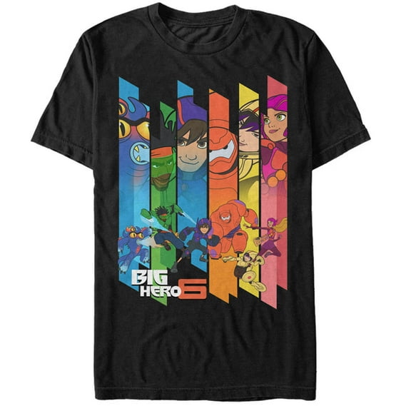 Men's Big Hero 6 Superhero Team Graphic Tee Black X Large