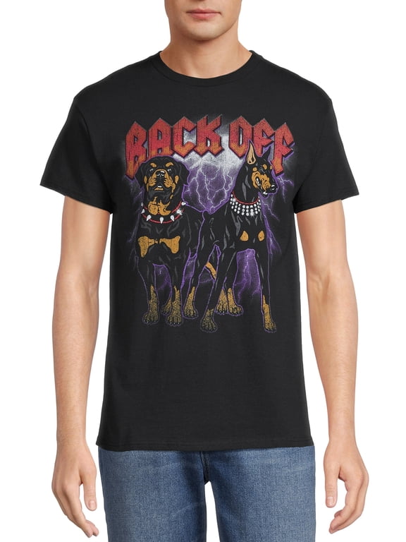 Men's & Big Men's Back Off Tough Dogs Graphic T-Shirt, Sizes S-3XL