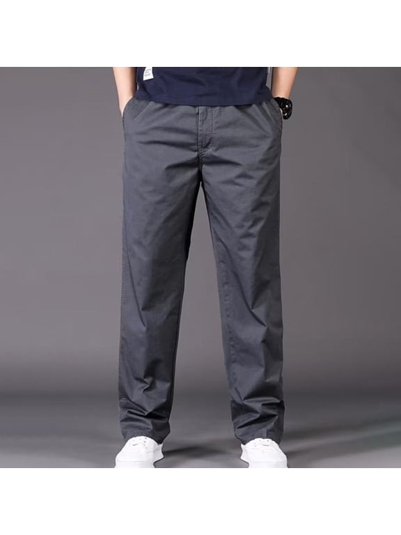Men’s & Big Men’s Durable Polyester Hiking Cargo Pants S to XXL, Rip Resistant Multi Pocket Work Bottoms