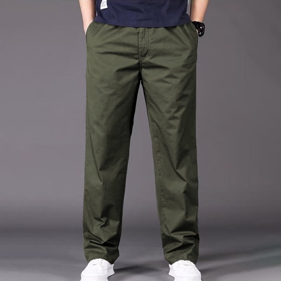 Men’s & Big Men’s Durable Polyester Hiking Cargo Pants S to XXL, Rip Resistant Multi Pocket Work Bottoms