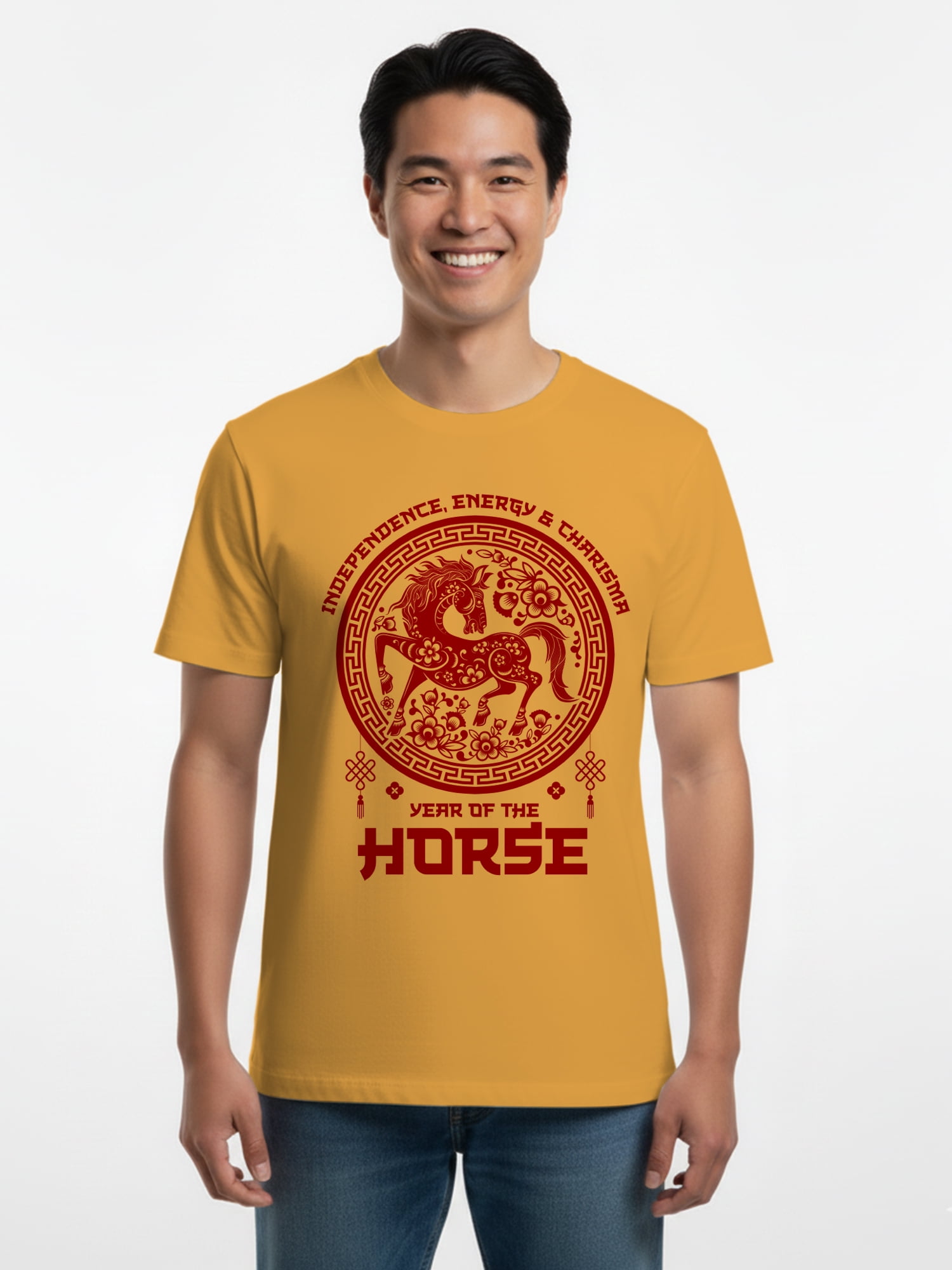 Men's & Big Men's Gold Lunar Year Graphic Tee, Sizes S-3XL