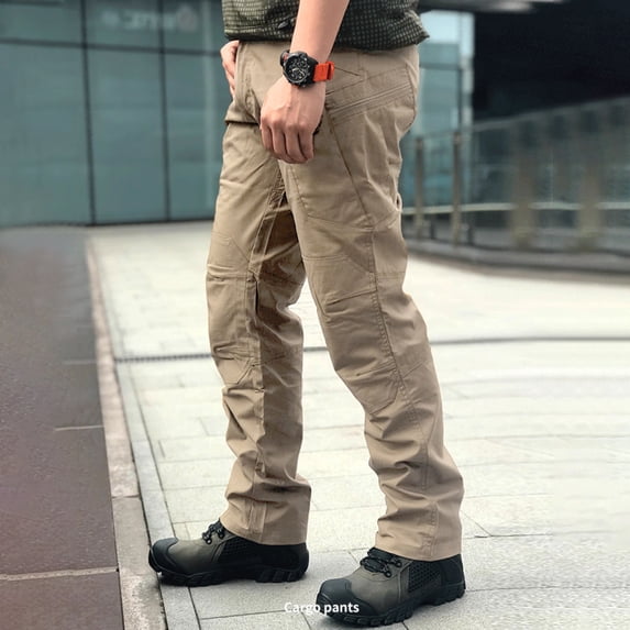 Men’s & Big Men’s Relaxed Fit Polyester Utility Cargo Pants S-XXL, Heavy Duty Durable Multi Pocket Hiking Trousers