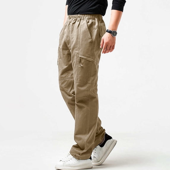 Men’s & Big Men’s Relaxed Fit Work Cargo Pants, Lightweight Durable All Day Utility Trousers