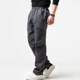 thumbnail image 1 of Men’s & Big Men’s Relaxed Fit Work Cargo Pants, Lightweight Durable All Day Utility Trousers, 1 of 9