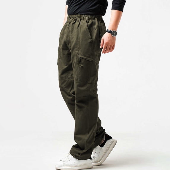 Men’s & Big Men’s Relaxed Fit Work Cargo Pants, Lightweight Durable All Day Utility Trousers
