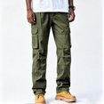thumbnail image 1 of Men’s & Big Men’s Relaxed Straight Cargo Pants, All Day Comfort Heavy Duty Work Trousers, 1 of 10