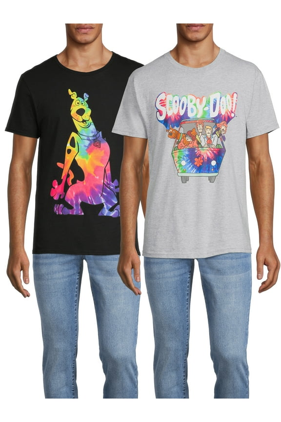 Men's & Big Men's Scooby Doo Graphic Tees 2-Pack, Sizes S-3XL