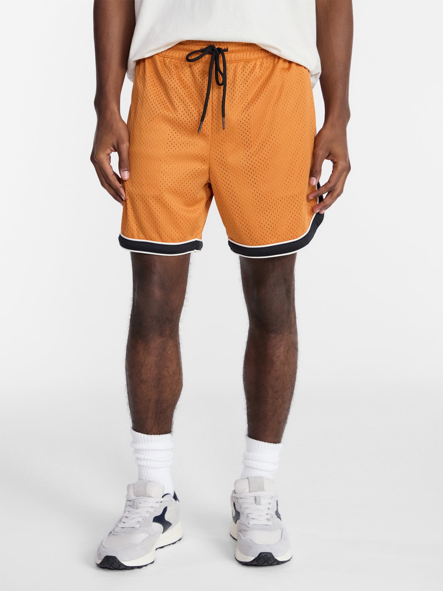 No Boundaries Solid and Printed Mesh Shorts, 5" Inseam, Men's XS-5XL