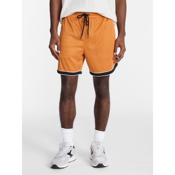 No Boundaries Solid and Printed Mesh Shorts, 5" Inseam, Men's XS-5XL