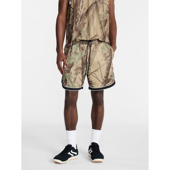 No Boundaries Solid and Printed Mesh Shorts, 5" Inseam, Men's XS-5XL