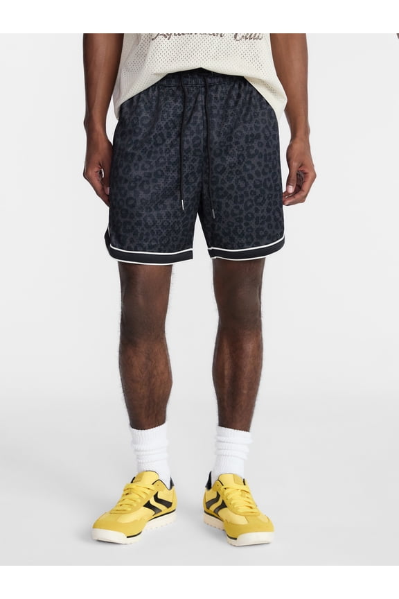 Solid and Printed Mesh Shorts, 5" Inseam, Men's XS-5XL