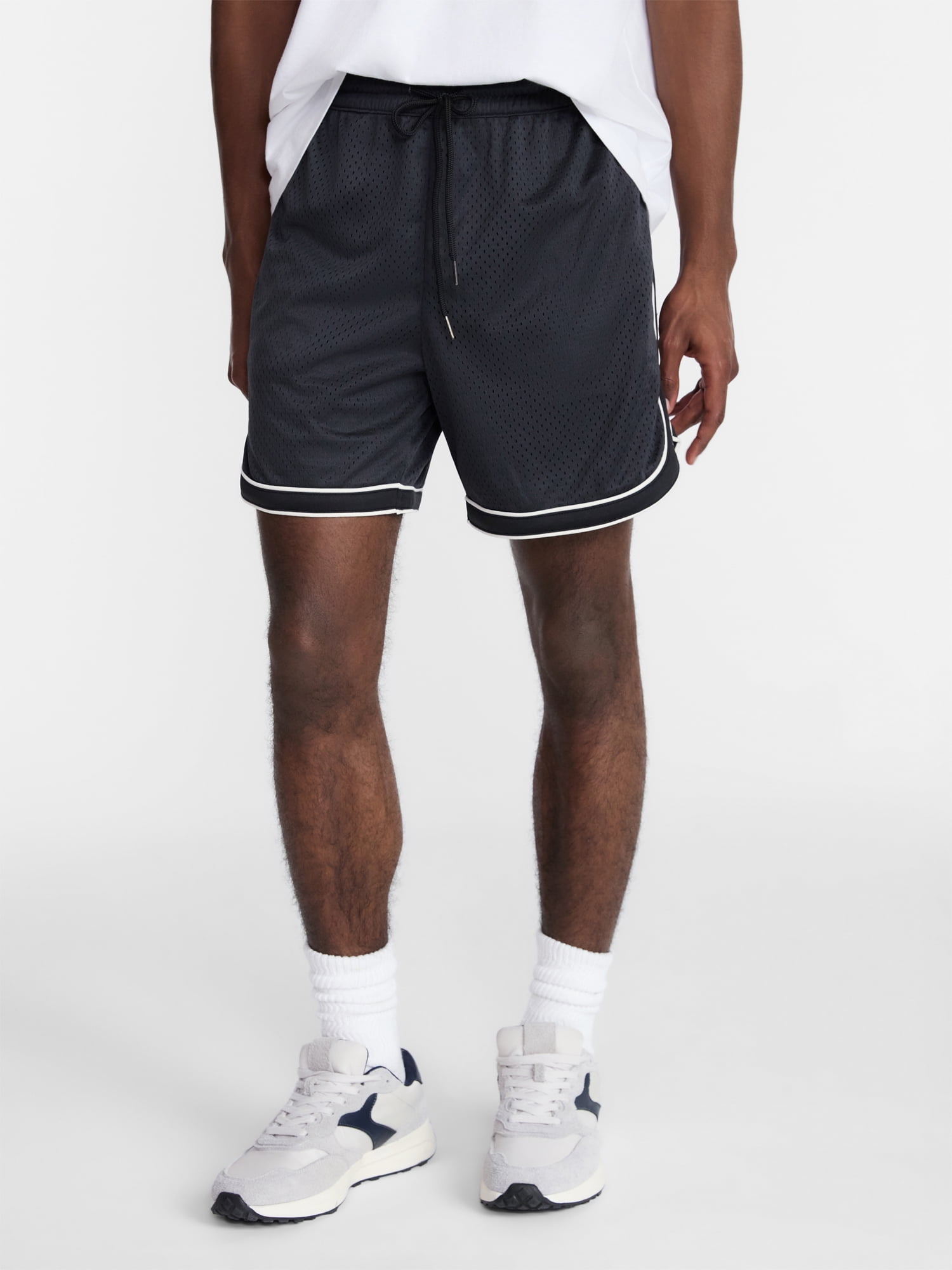 No Boundaries Solid and Printed Mesh Shorts, 5" Inseam, Men's XS-5XL
