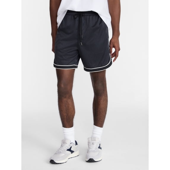 No Boundaries Solid and Printed Mesh Shorts, 5" Inseam, Men's XS-5XL