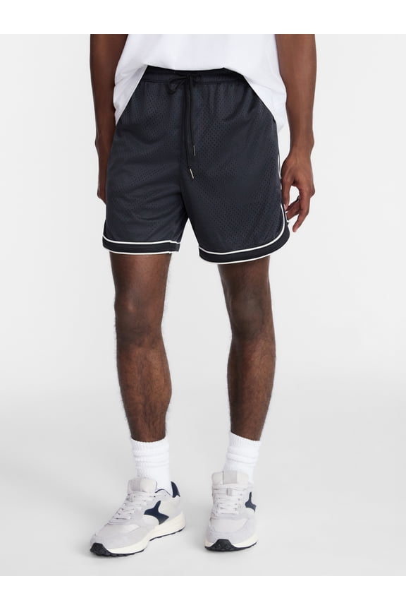 Solid and Printed Mesh Shorts, 5" Inseam, Men's XS-5XL