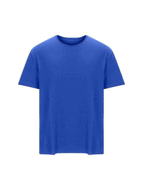 Men's & Big Moisture Wicking Breathable Active Performance Tech T-Shirts with Short Sleeve Size L-6XL Blue