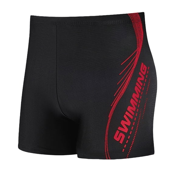 Men's Big & Tall Athletic Swim Jammers Quick Dry Compression Square Leg Swim Brief Swimsuit Printed Competitive Swimming Shorts
