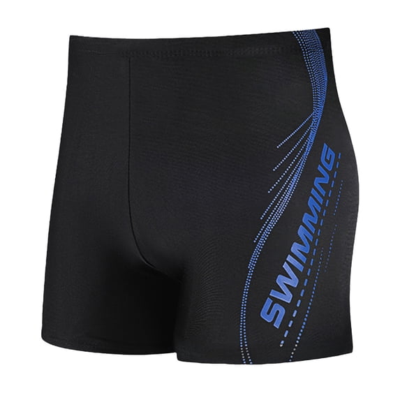 Men's Big & Tall Athletic Swim Jammers Quick Dry Compression Square Leg Swim Brief Swimsuit Printed Competitive Swimming Shorts