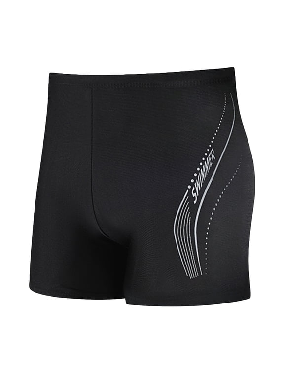 Men's Big & Tall Athletic Swim Jammers Quick Dry Compression Square Leg Swim Brief Swimsuit Swimming Shorts