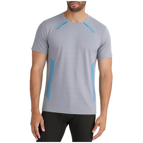 Men's Big & Tall Athletic T-Shirt Quick Dry Performance Tee Regular Fit Crew Neck Short Sleeve Shirt Moisture Wicking Workout Top Summer Activewear for Basketball