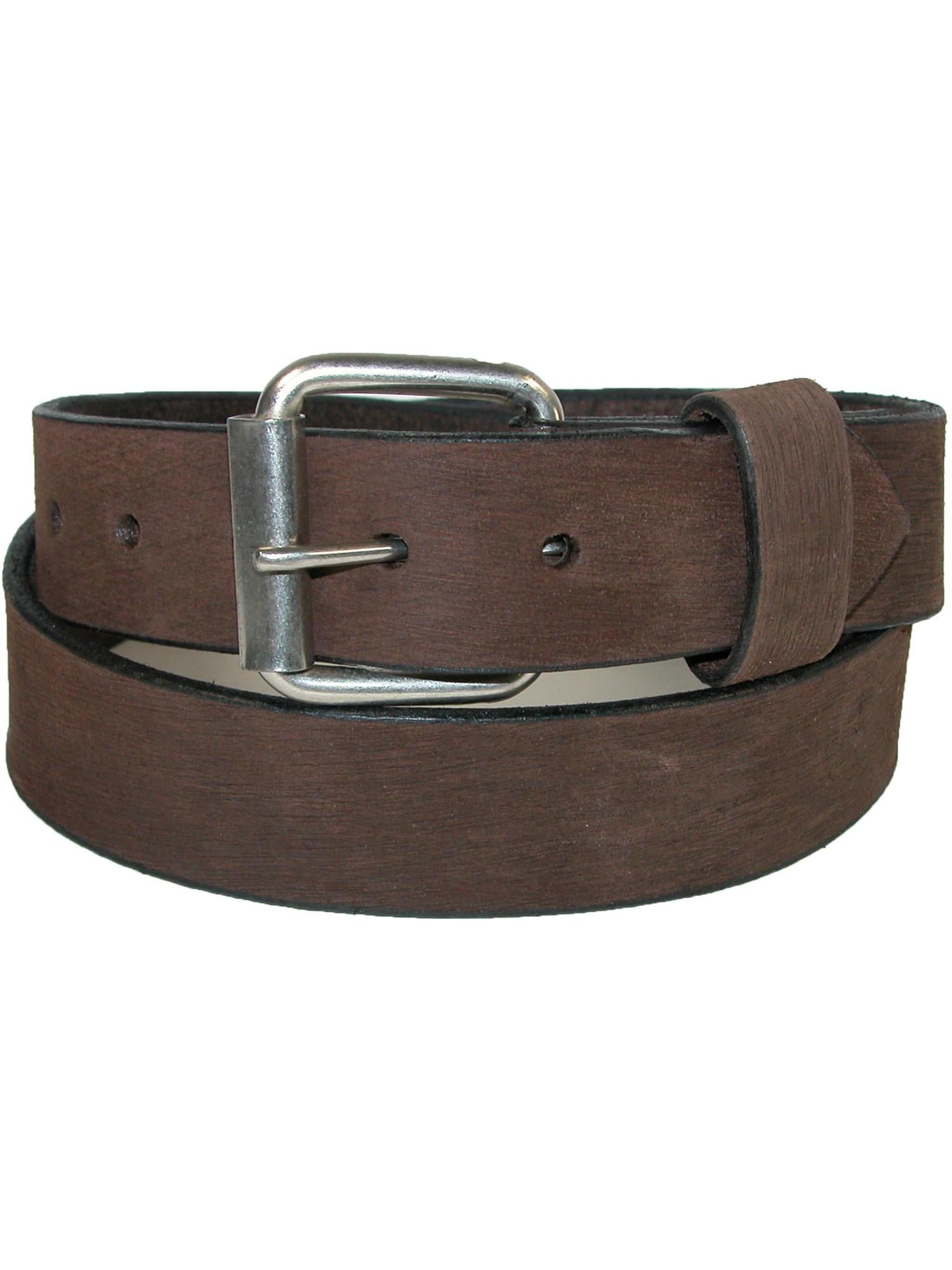 Boston Leather Men's Big & Tall Garrison Belt - 1 5/8 Inch Wide Leather Belt With Removable Buckle - View #5