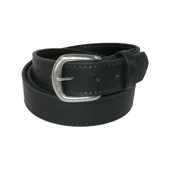 Men's Big & Tall Bison Leather Belt with Removable Buckle