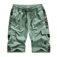 thumbnail image 1 of Men's Big & Tall Cargo Shorts Drawstring Elastic Waist Relaxed Fit Shorts Summer Fashion 2023 Outdoor Multi-Pocket Work Casual Shorts, 1 of 4