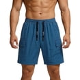 thumbnail image 1 of Men's Big & Tall Cargo Shorts Nylon Lightweight Quick Dry Outdoor Short Pants, Multi-Pocket Summer Breathable Elastic Waist Drawstring Utility Hiking Shorts, 1 of 8