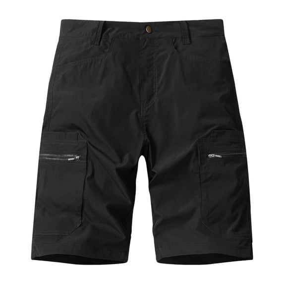 Men's Big & Tall Cargo Shorts Quick Dry Outdoor Hiking Shorts Lightweight Ripstop Fishing Travel Work Shorts with Zipper Pockets Multi-Pocket Utility Wear for Adventure