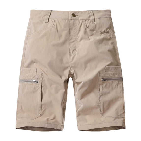 Men's Big & Tall Cargo Shorts Quick Dry Outdoor Hiking Shorts Lightweight Ripstop Fishing Travel Work Shorts with Zipper Pockets Multi-Pocket Utility Wear for Adventure